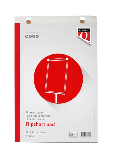 Flipoverpap Quantore 65x95cm blanco/ruit 74gr