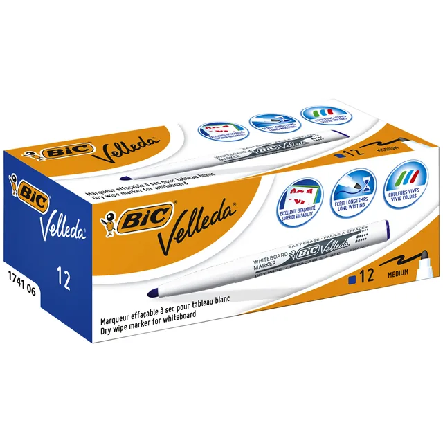 Whiteboardmarker Bic 1741 rond M blauw