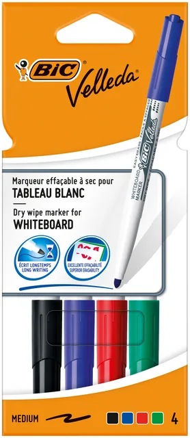 Whiteboardmarker Bic 1744 rond M assorti