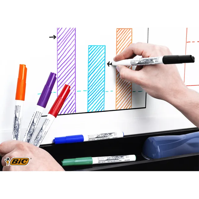 Whiteboardmarker Bic 1744 rond M assorti
