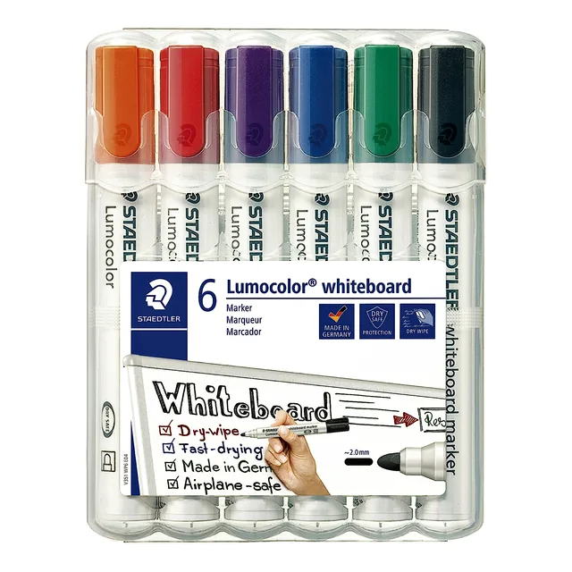 Whiteboardmarker Staedtler Lumo 351 6st stand
