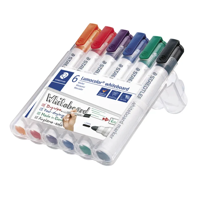 Whiteboardmarker Staedtler Lumo 351 6st stand