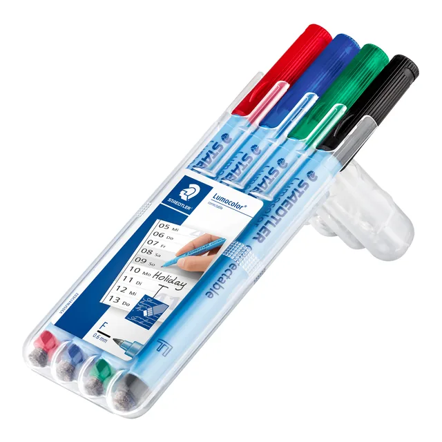 Viltstift Staedtler OHP Lumo F 305 correctable ass