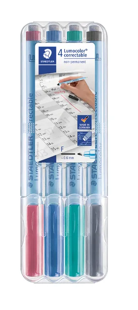 Viltstift Staedtler OHP Lumo F 305 correctable ass
