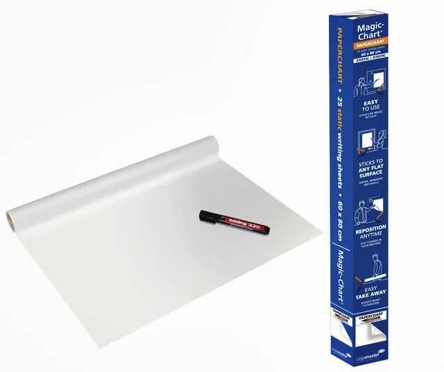 Magic chart Legamaster Paperchart 60x80cm wit 25v