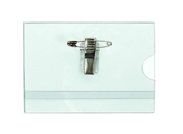 Badge Quantore clip+speld 60x90mm