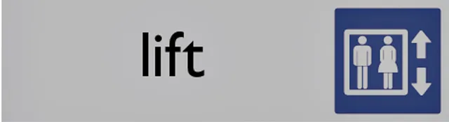Infobord pictogram lift 165x44mm
