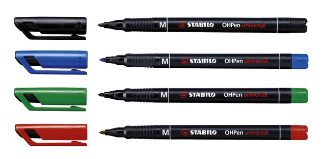 Viltstift STABILO OHP 843/46 rond M zwart