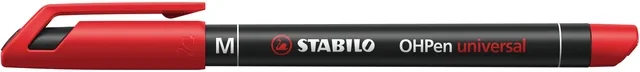 Viltstift STABILO OHP 843/40 rond M rood