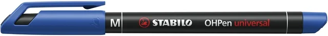 Viltstift STABILO OHP 843/41 rond M blauw