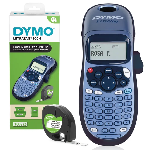 Labelprinter Dymo LetraTag 100H abc 12mm blauw