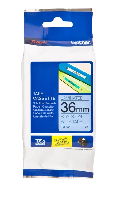 Labeltape Brother Ptouch TZe561 36mm blauw