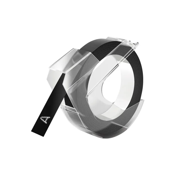 Relieftape Dymo embossing plastic 9mm zwart