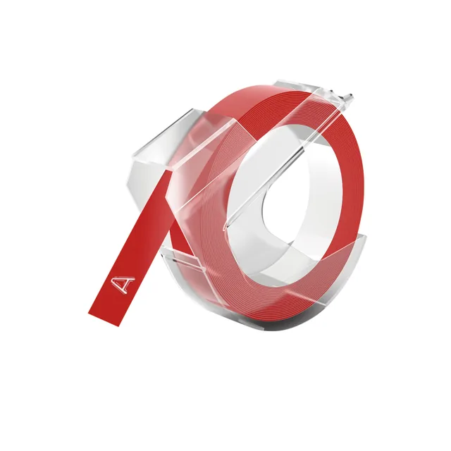 Relieftape Dymo embossing vinyl 9mm rood