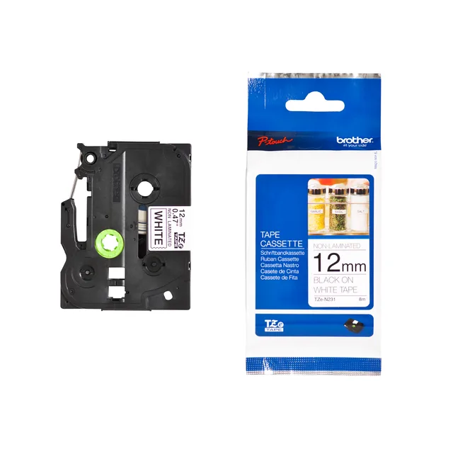 Labeltape Brother Ptouch TZeN231 12mm wit