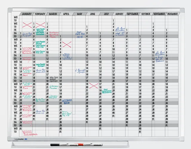 Planbord LM 90x120cm jaarplanner horizontaal