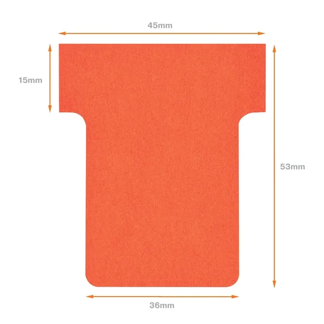 T-kaart planbord Nobo nr 1.5 36mm rood 100 stuks