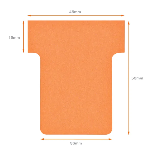 T-kaart Nobo nr 1.5 36mm oranje 100st