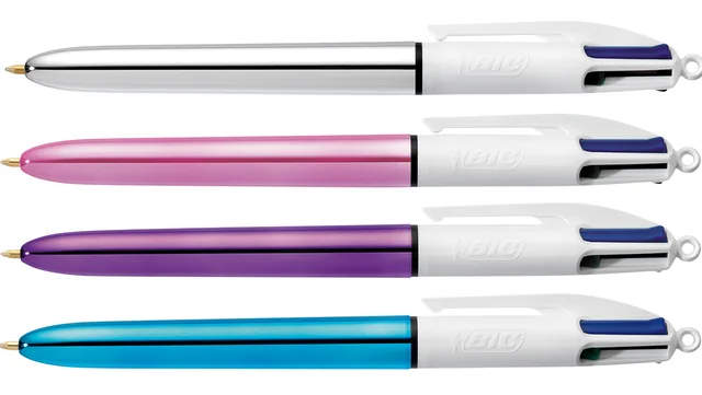 Balpen Bic 4kleuren shine M assorti