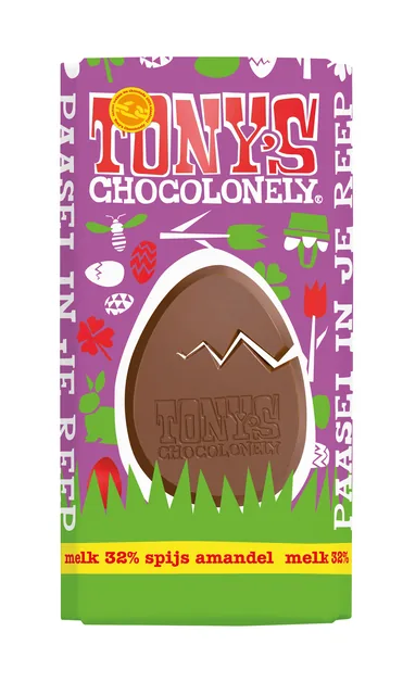 Chocolade Tony's paasreep melk amandelspijs noot