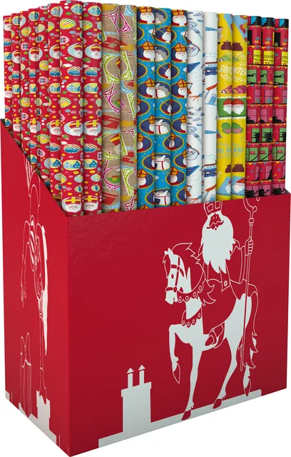 Inpakpapier sint 250x46 5cm assorti