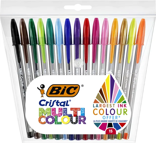 Balpen Bic Cristal multicolour L assorti