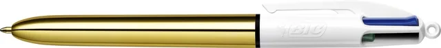 Balpen Bic 4kleuren shine M goud