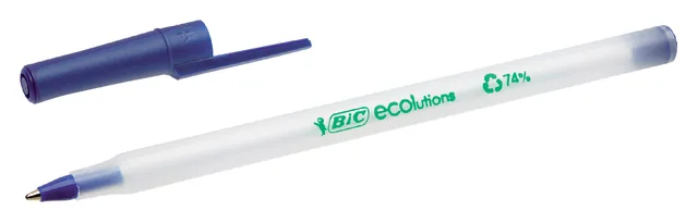 Balpen Bic Ecolutions round stic M blauw