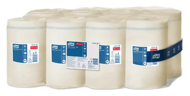Poetspapier Tork M1 Universal 1laags 120m wit