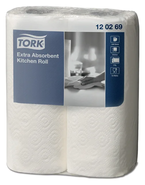 Keukenrol Tork Premium 2laags 64 vel wit