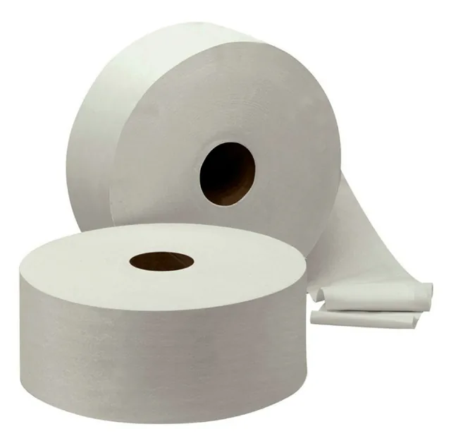 Toiletpapier Cleaninq T1 jumbo groot 6x380m wit