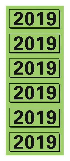 Rugetiket Elba 2019 57x25mm groen 120 stuks