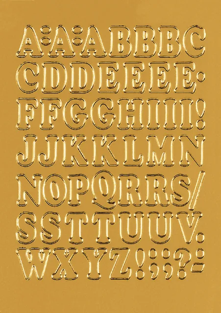 Etiket HERMA 4183 12mm letters A-Z goudfolie 50st