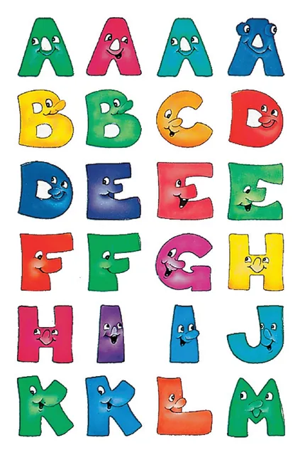 Etiket HERMA 4194 28mm letters a-z gezichten 48st
