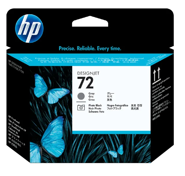 Printkop HP C9380A 72 grijs + foto zwart