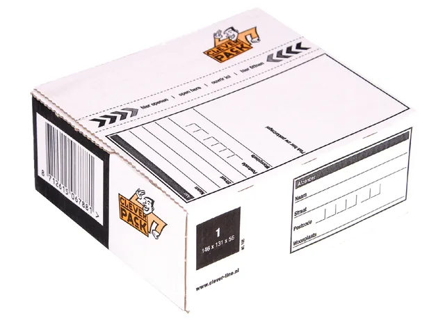 Postpakketbox 1 CleverPack 146x131x56mm 25st wit