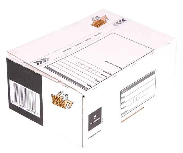 Postpakketbox 2 CleverPack 200x140x80mm 25st wit