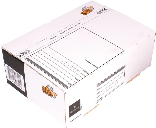 Postpakketbox 3 CleverPack 240x170x80mm 25st wit