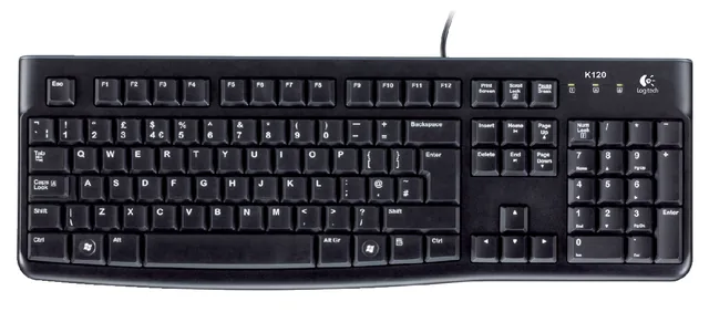 Toetsenbord Logitech K120 Qwerty USB zwart