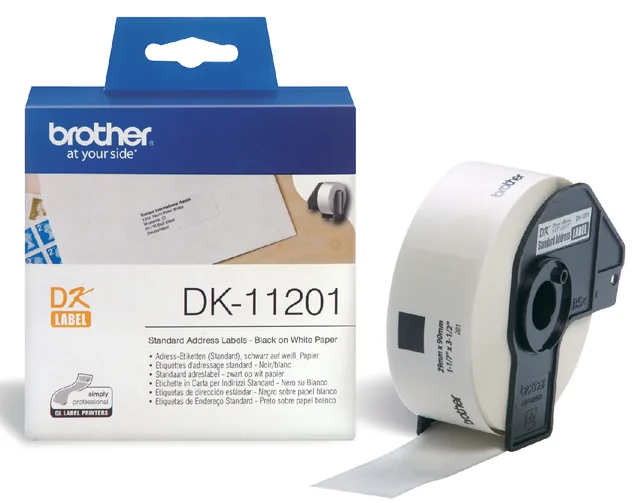 Etiket Brother DK11201 adressering 29x90mm wit