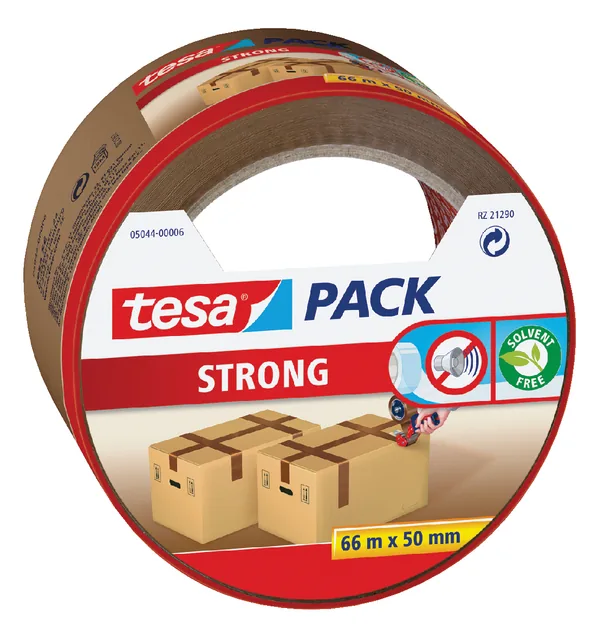 Verpakkingstape tesapack Strong 66mx50mm bruin