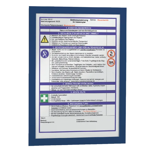 Duraframe Durable A4 zelfklevend donkerblauw