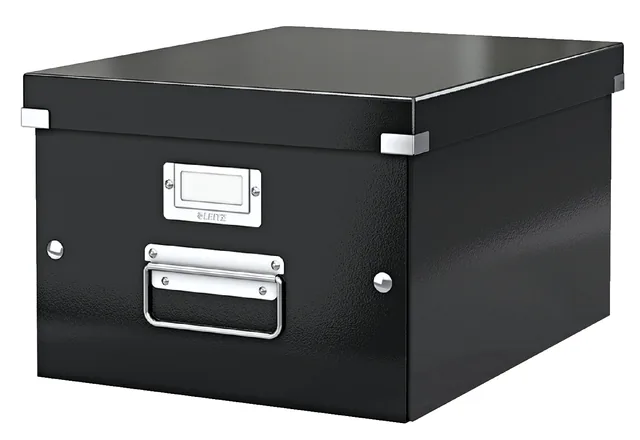 Opbergdoos Leitz WOW Click Store middel zwart
