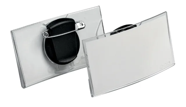 Badge Durable 8124 convex met combiklem 40x75mm