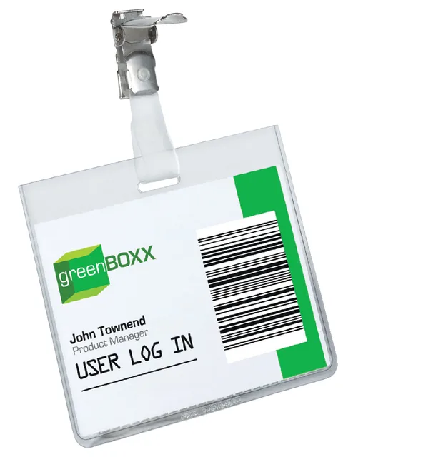 Badge Durable 8003 clip liggend gesloten 60x90mm