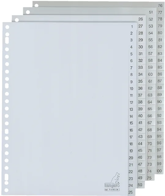 Tabblad  Kangaro 23r G4100CM 1 100 genummerd gr PP