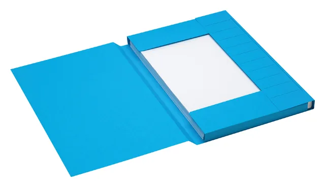 Dossiermap Secolor folio 3kl recy karton 250gr bl