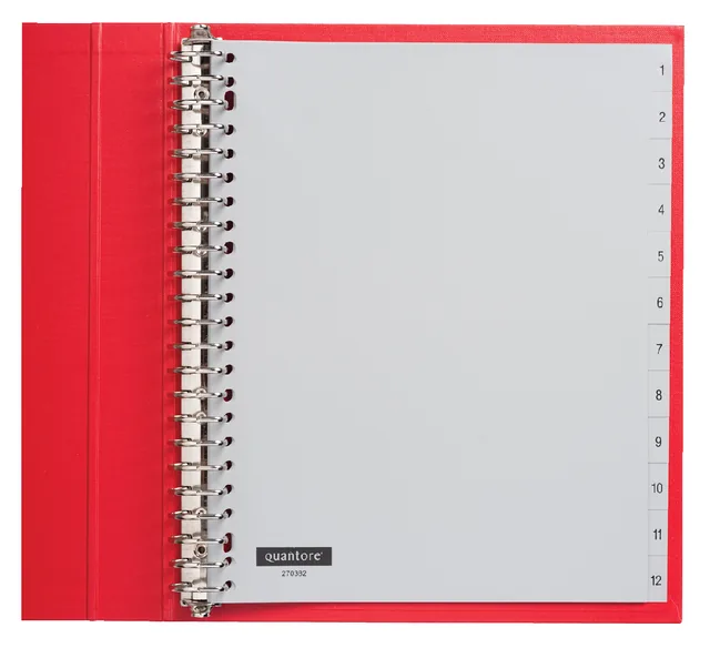Tabblad Quantore A4 23r pp 1-12 extra breed grijs