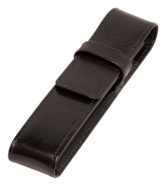 Pennenetui 321 buffelleer 1dlg zwart