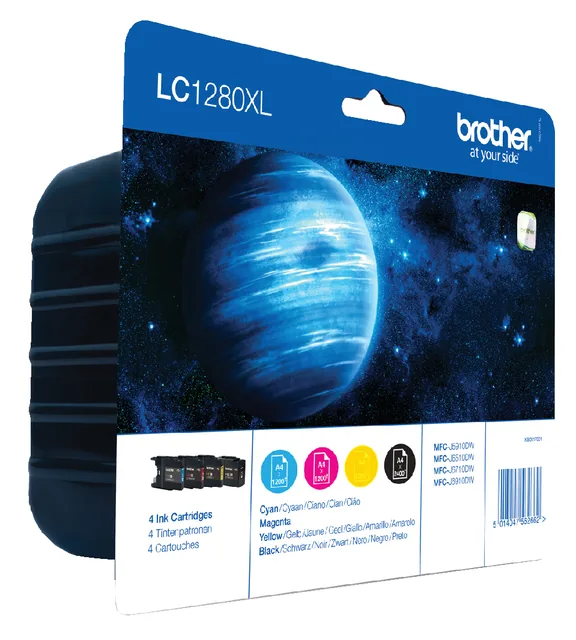 Inktcartridge Brother LC-1280XLVALBP zw +3kleuren